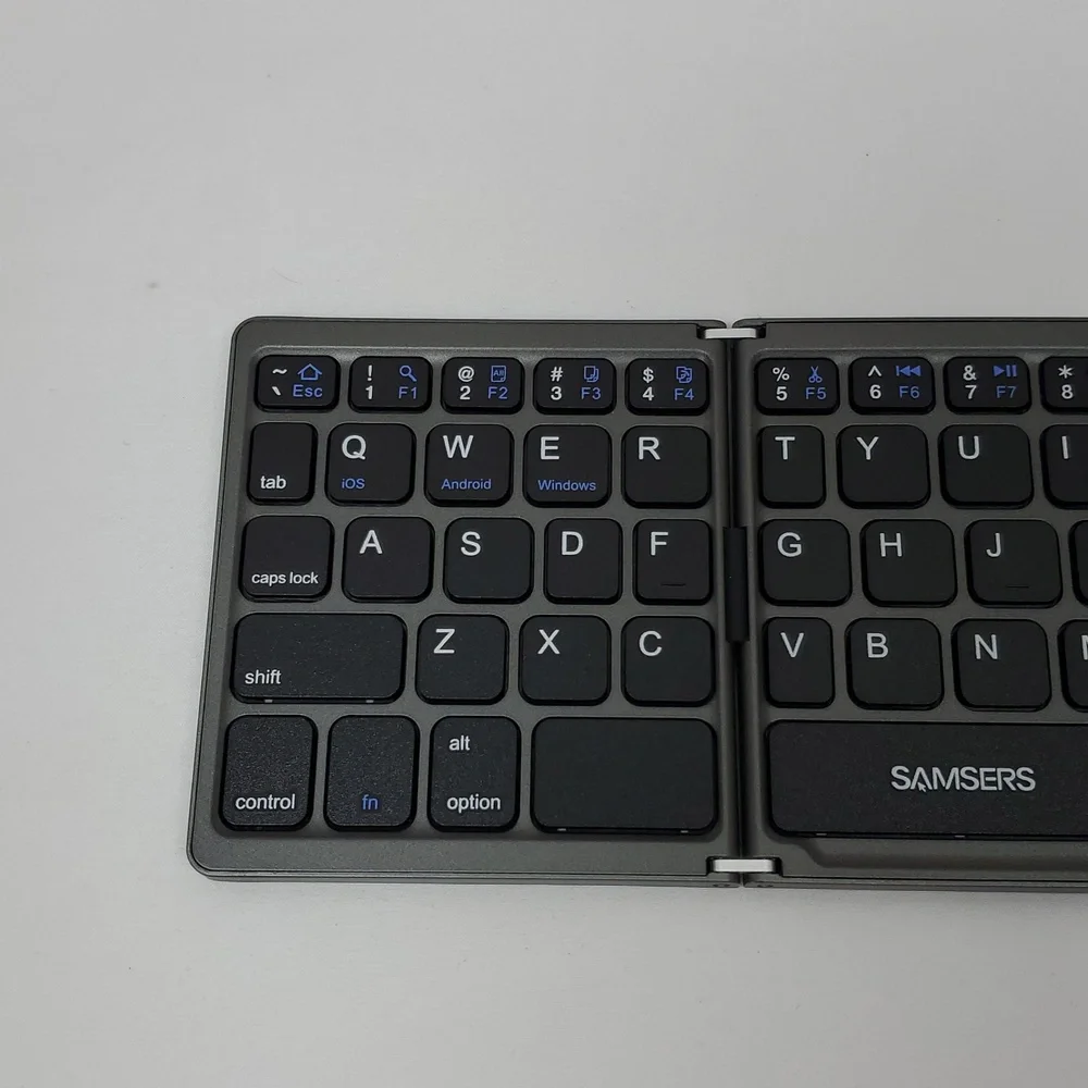 Samsers Foldable Bluetooth Keyboard With Touchpad, Full-Size Wireless ~ Black